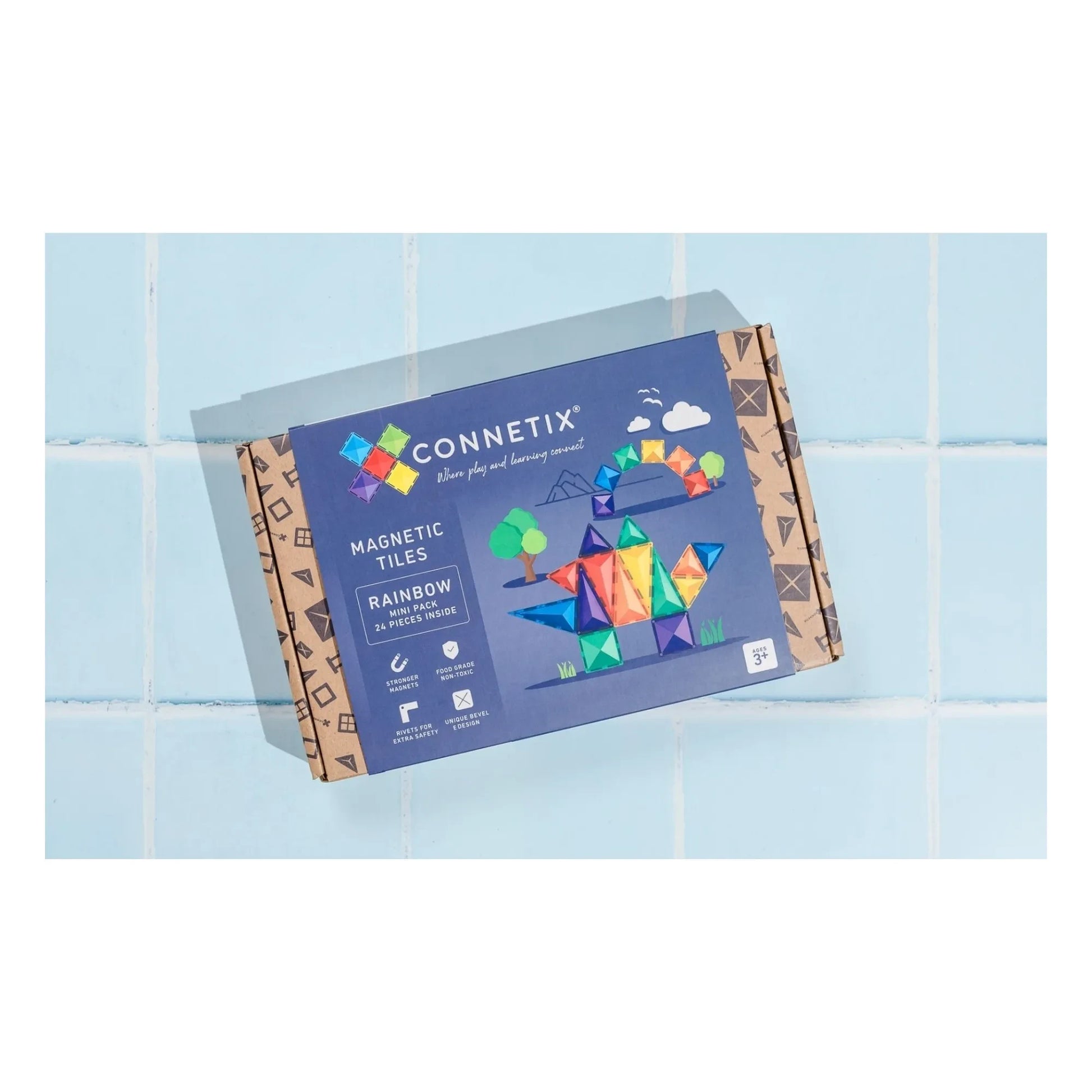 Connetix - Mini pack - 24 pieces | Rainbow