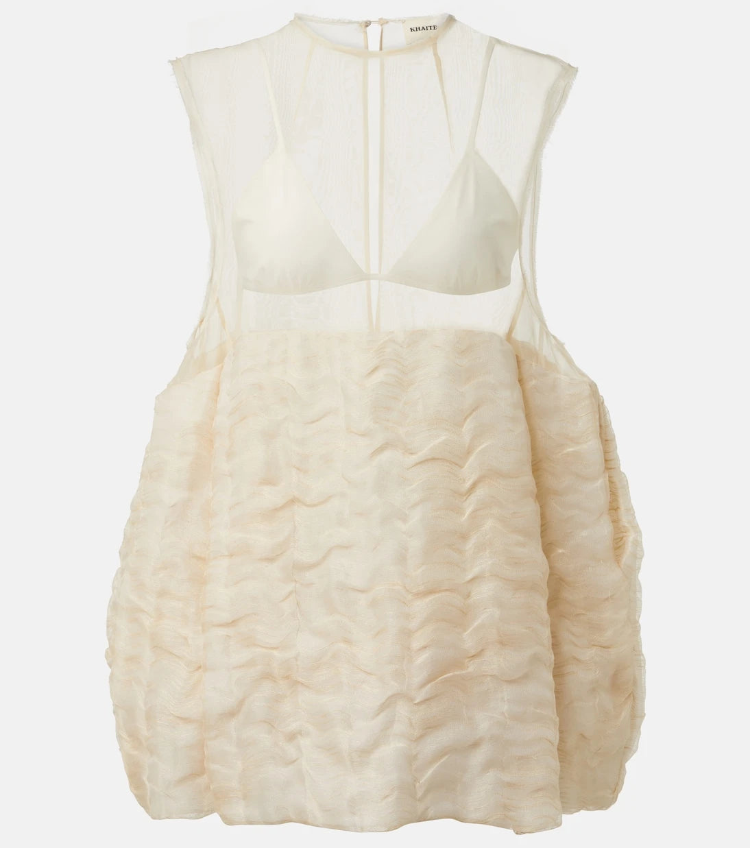Khaite - Blair linen and silk-blend minidress