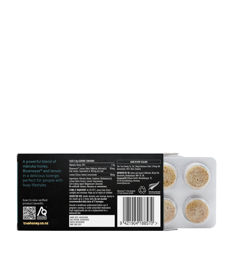 Mānuka Honey Lozenges with Bluenesse and Lemon (8 Capsules)