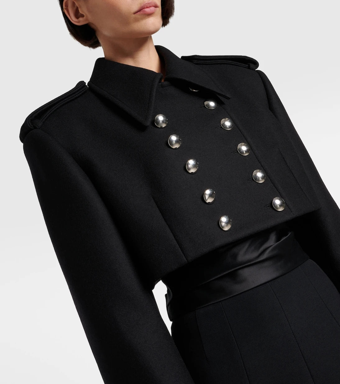 Khaite - Leara cropped wool-blend jacket