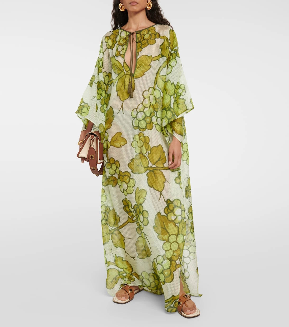 Etro - قفطان من الحرير المطبوع