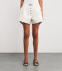 GANNI White Organic Cotton Elasticated Shorts