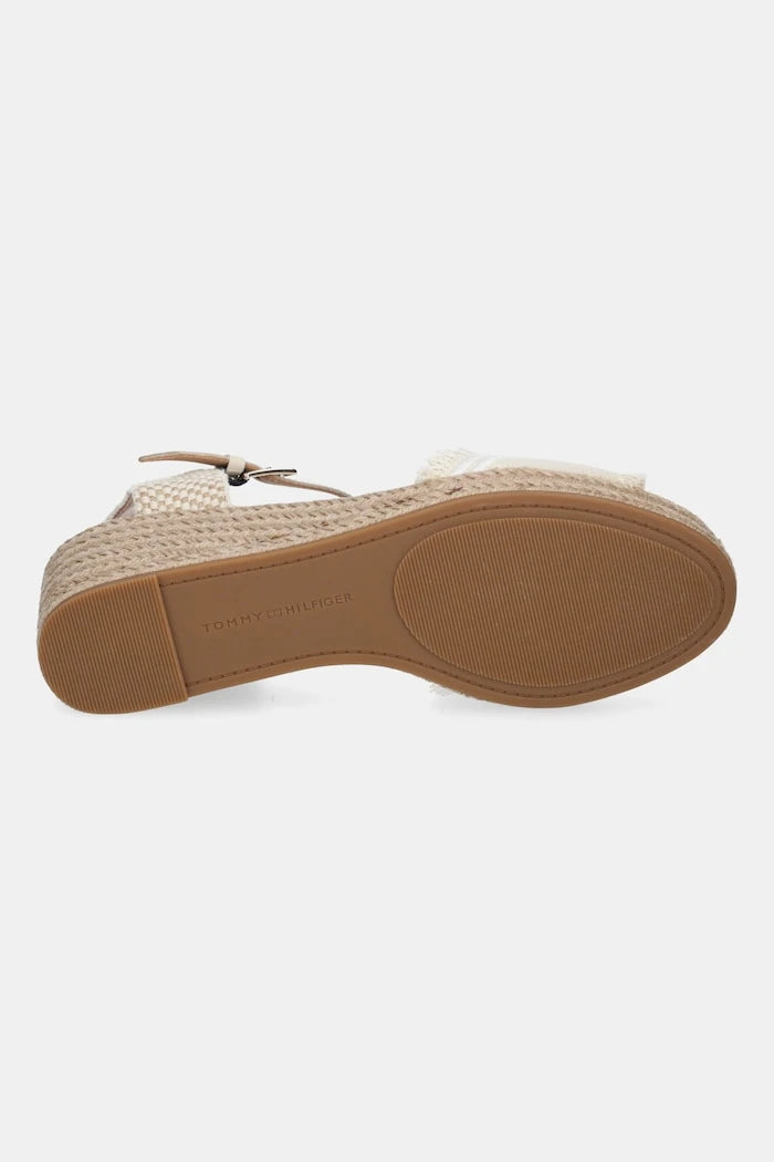 Tommy Hilfiger FRINGE CANVAS MEDIUM WEDGE Sandalet