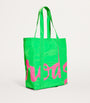 Green Logo Pocket Shopper Bag