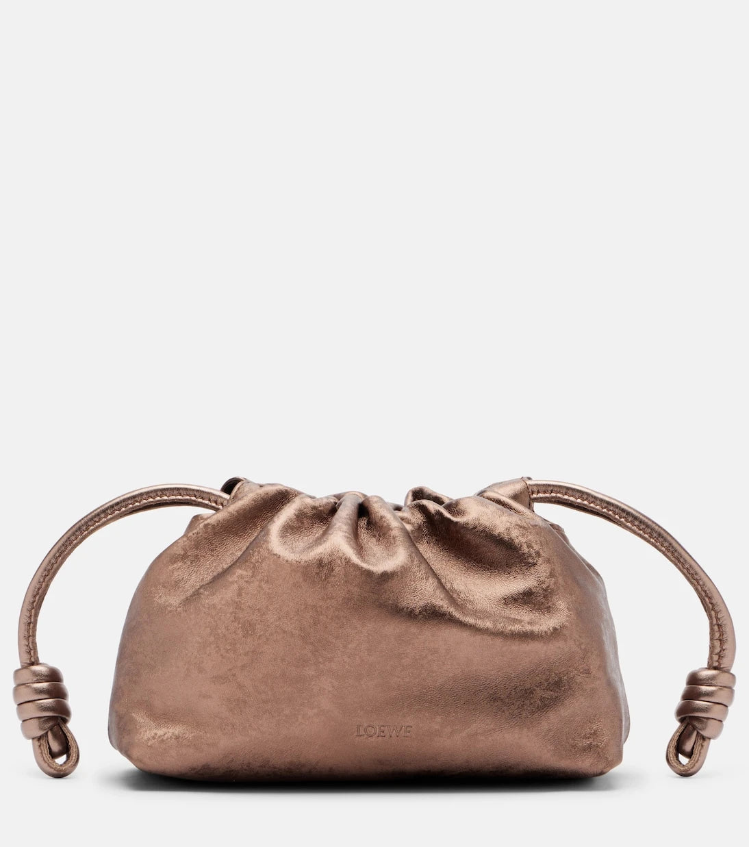 Loewe - Flamenco Mini metallic leather clutch