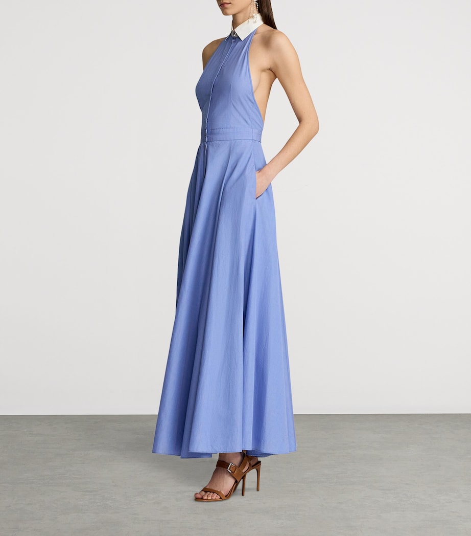 Ralph Lauren Collection Blue Collared Eldred Dress