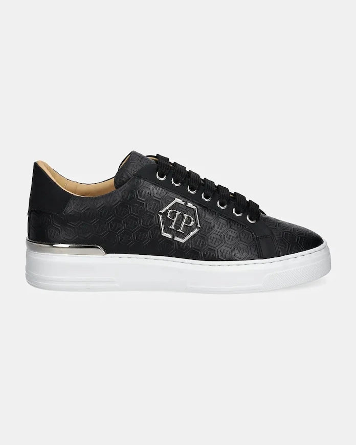 Кожени маратонки Philipp Plein Nappa Lo-Top Monogram
