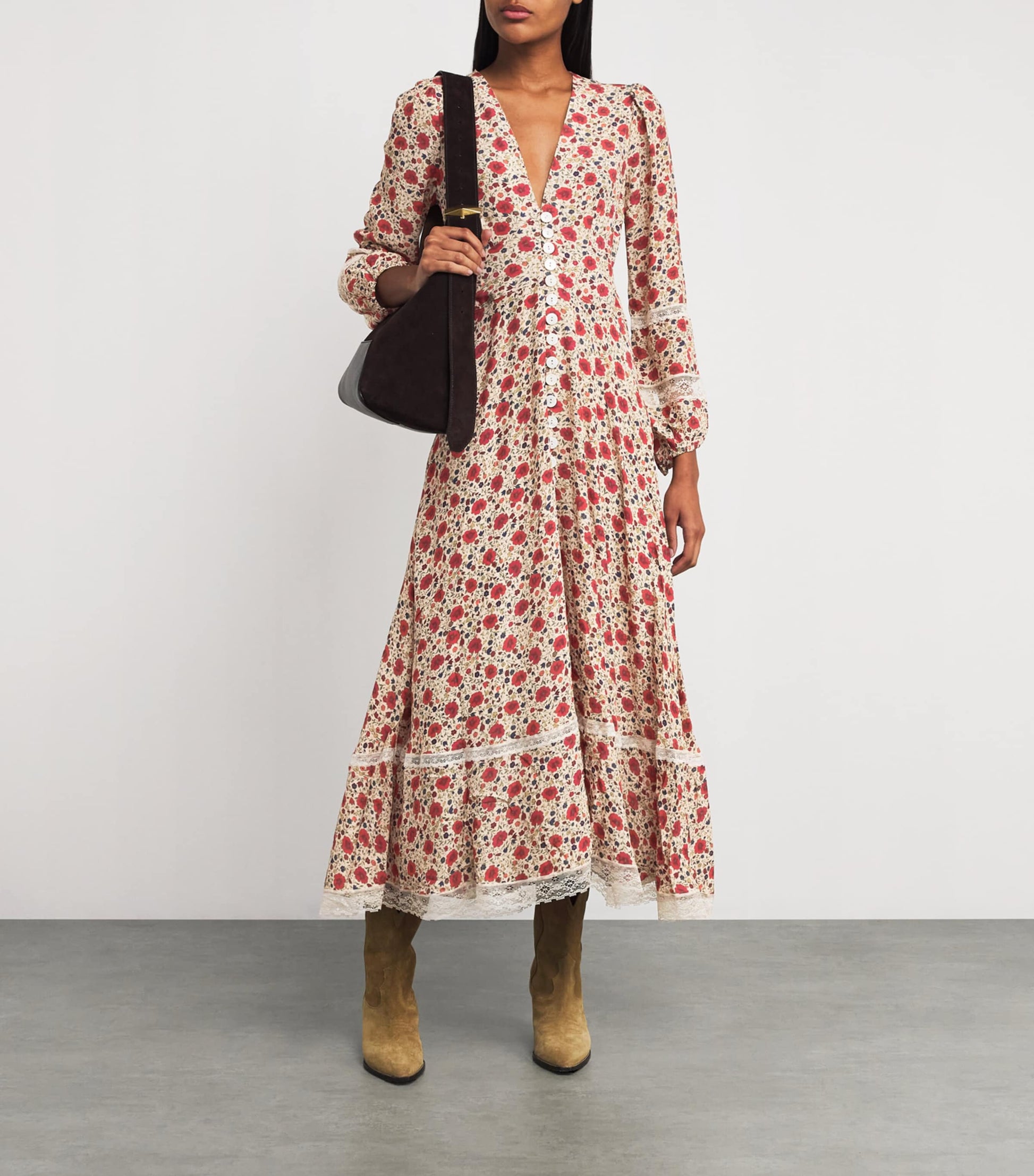 Floral Raven Midi Dress
