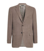 Brioni Brown Wool-Silk Check Blazer