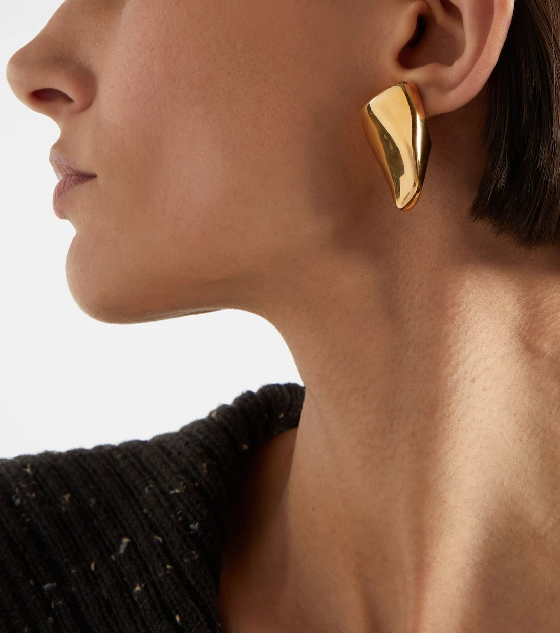 Bottega Veneta - Prisma Small 18kt gold-plated earrings