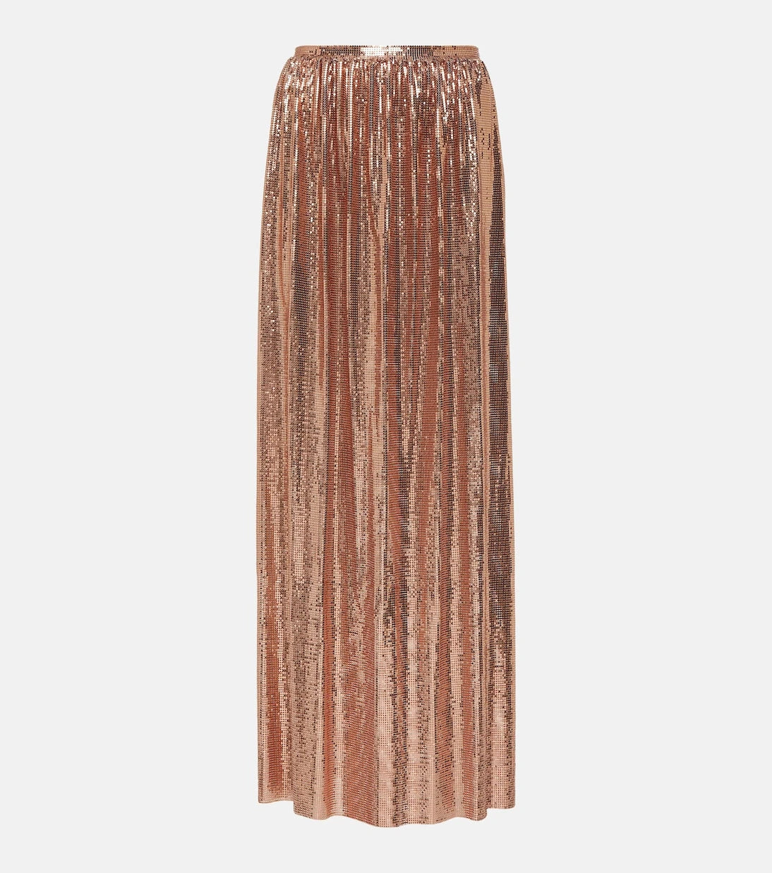 Rabanne - Metallic mesh maxi skirt