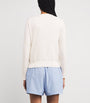 Ivory Cotton-Blend Polo Pony Cardigan
