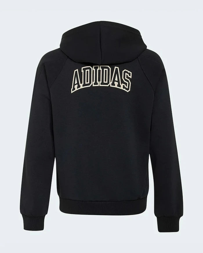 adidas çocuklar için pamuklu fermuarlı kapüşonlu sweatshirt
