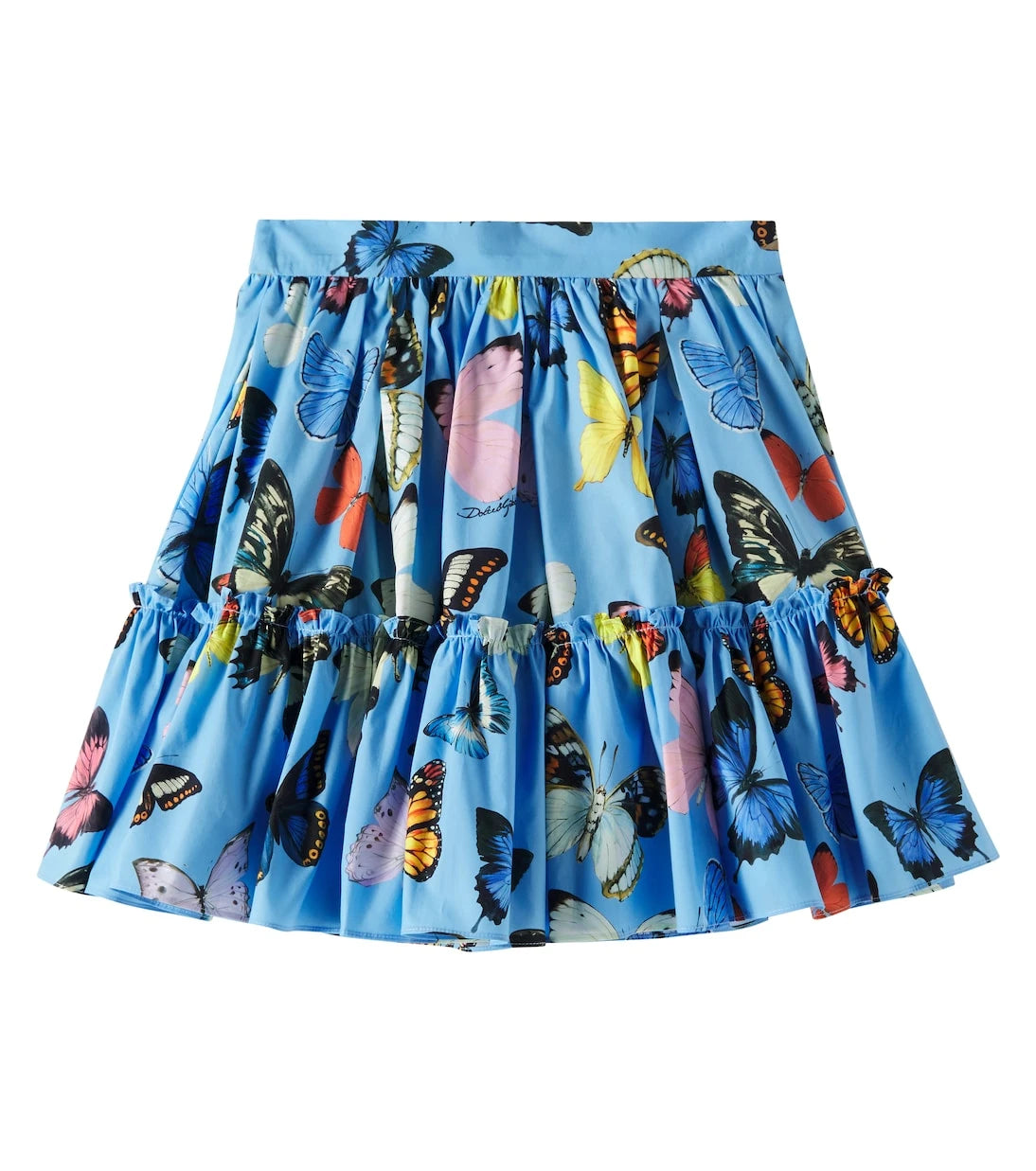 Dolce&Gabbana Kids - Ruffled printed cotton poplin skirt