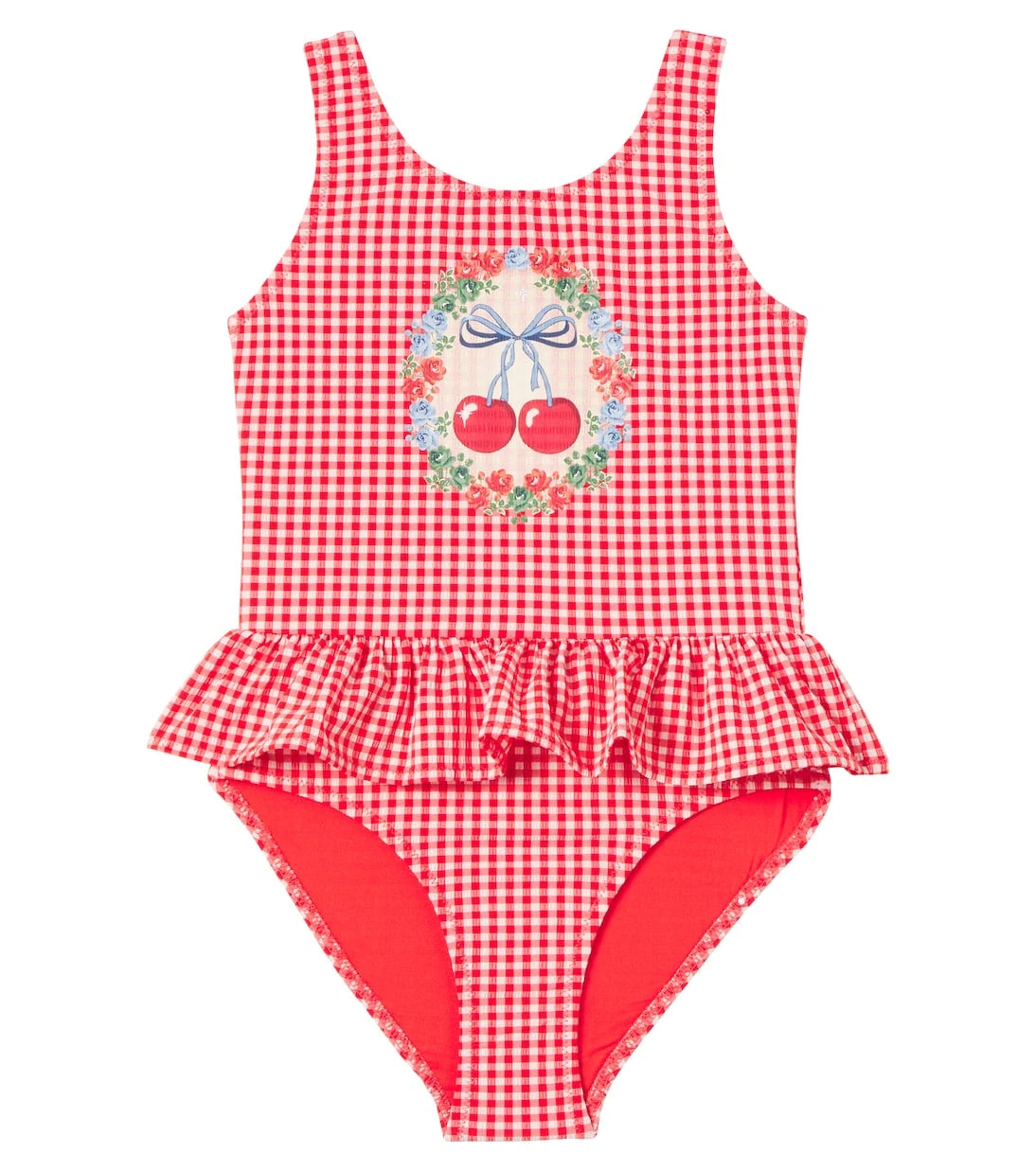 Konges Sløjd - Soline checked ruffled swimsuit