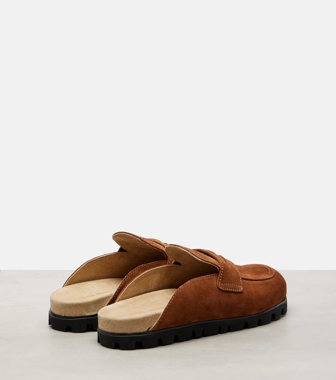 Miu Miu - Oliva suede mules