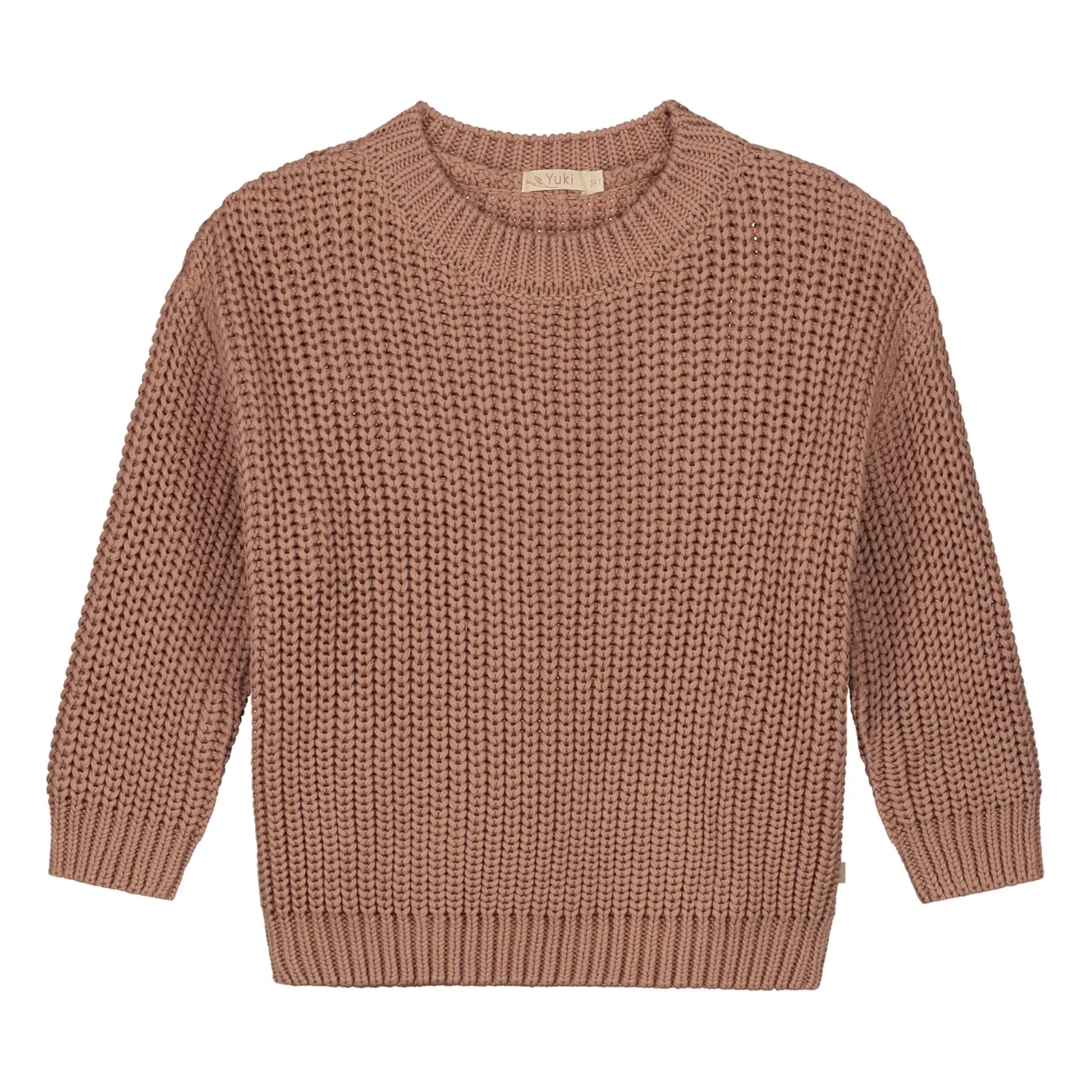Yuki - Chunky Organic Cotton Jumper | Blush