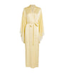 Bocan Yellow Satin Lace-Trim Heidi Robe (XS/S)