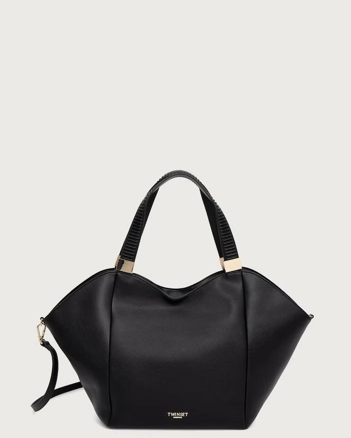 Twinset kadın tote çanta, suni deriden
