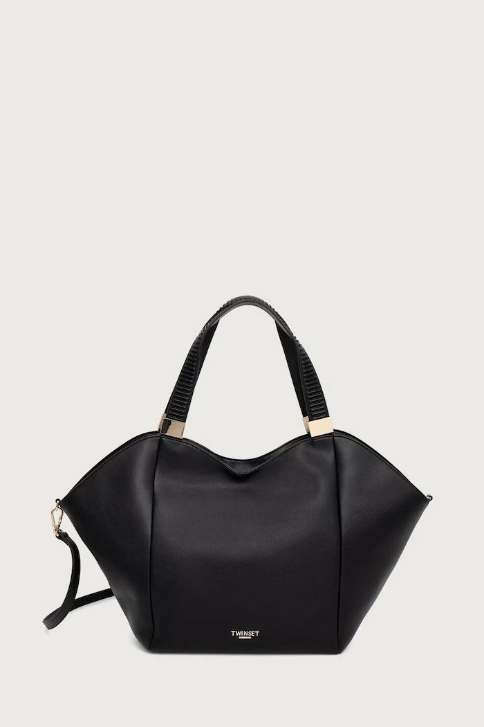 Twinset kadın tote çanta, suni deriden