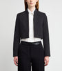 Stretch-Sable Cropped Jacket BLACK