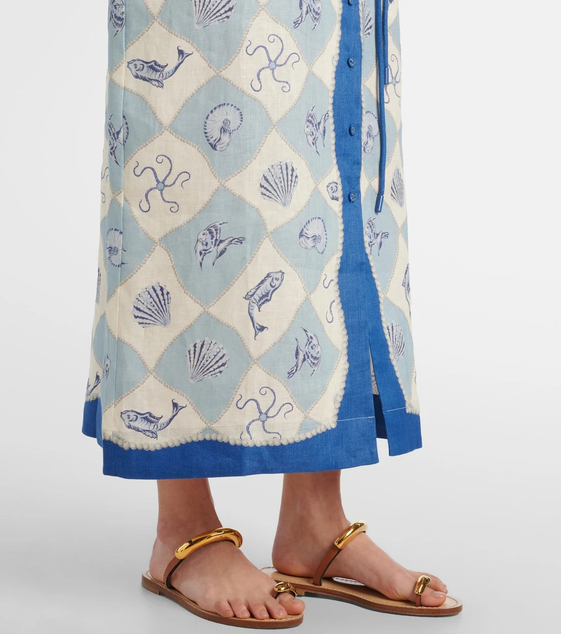 Alémais - Pia printed linen shirt dress