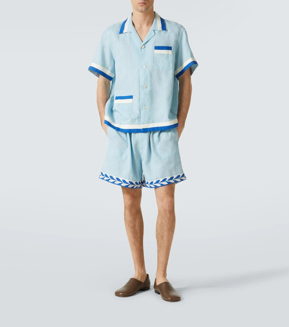 Bode - Seedling Stripe linen shirt