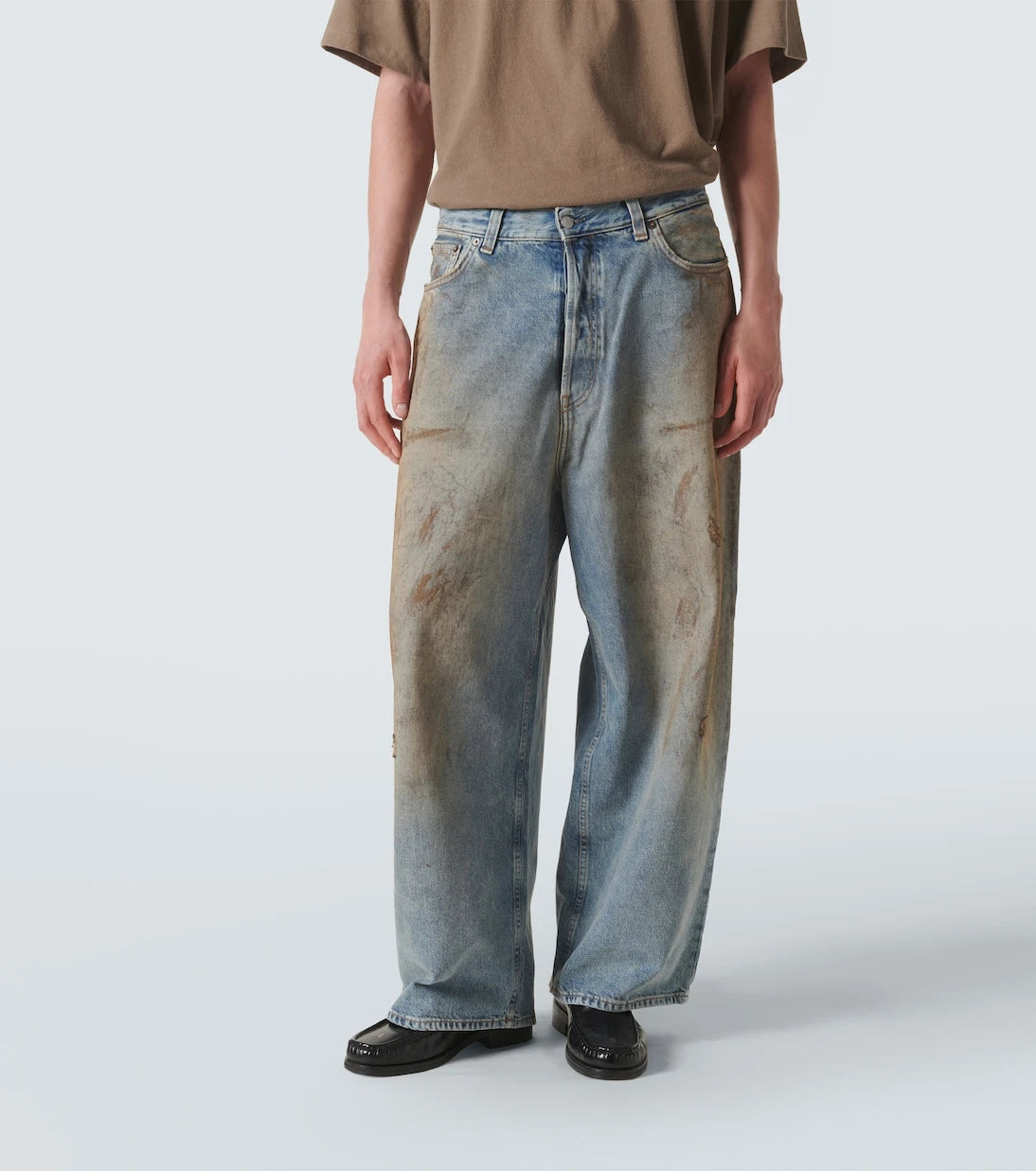 Acne Studios - Distressed wide-leg jeans