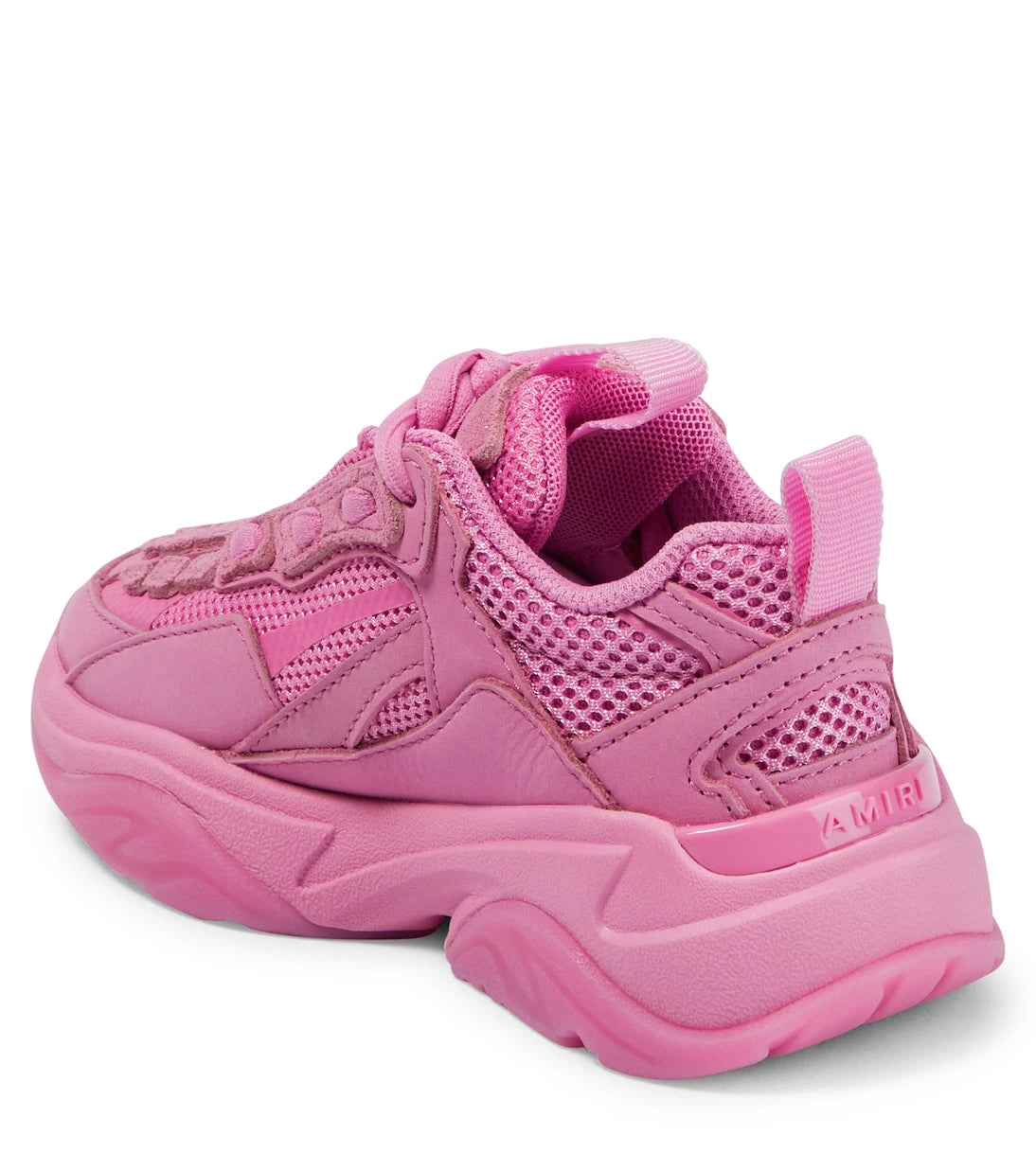 Amiri Kids - Bone suede-trimmed sneakers