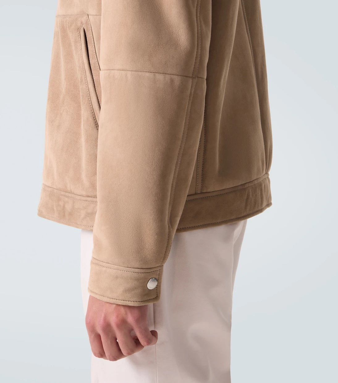 Brunello Cucinelli - Shearling-lined suede jacket