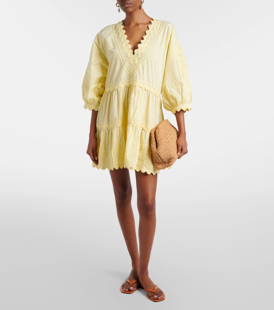 Juliet Dunn - Embroidered cotton minidress