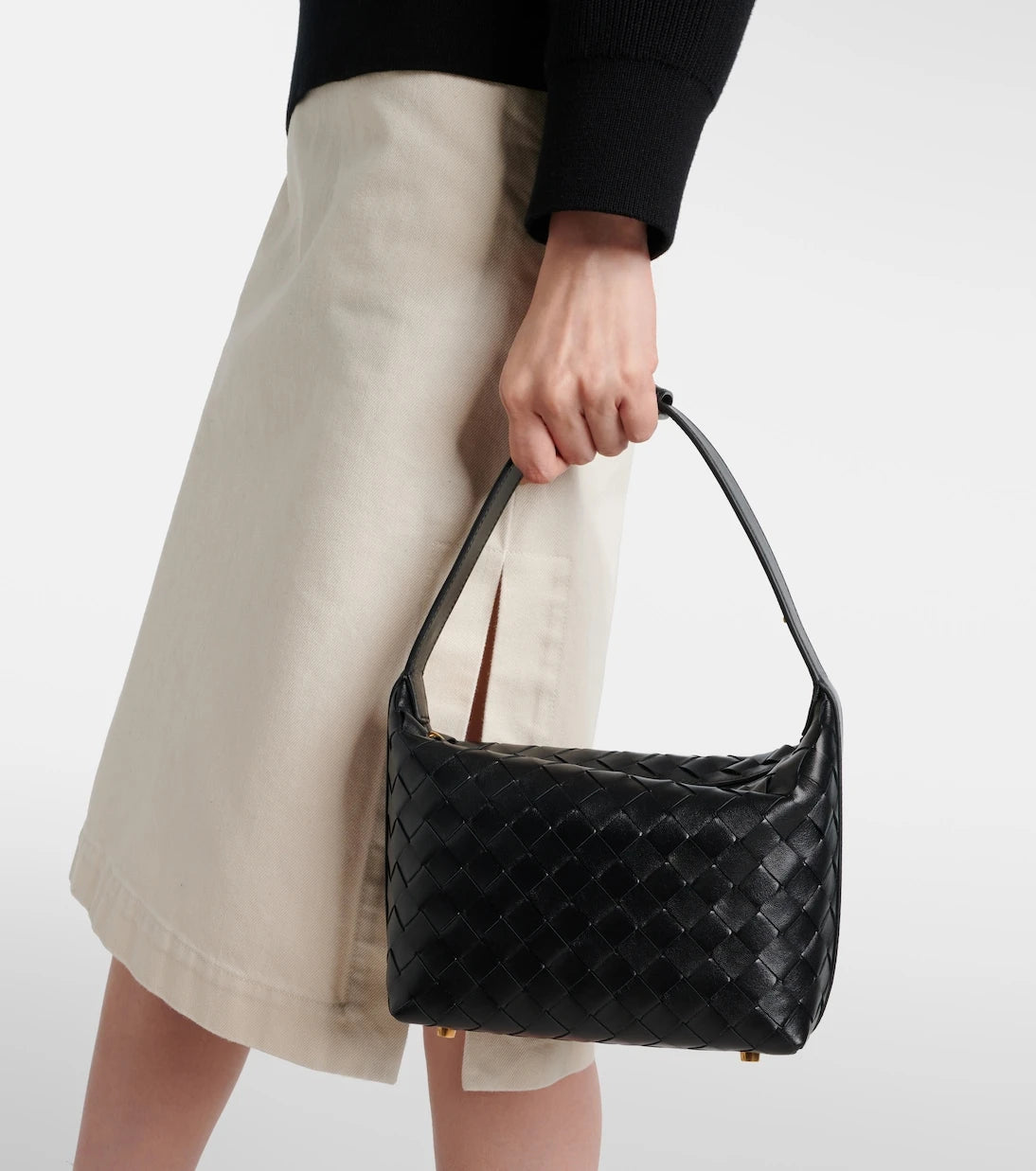 Bottega Veneta - Wallace Mini Intrecciato leather shoulder bag
