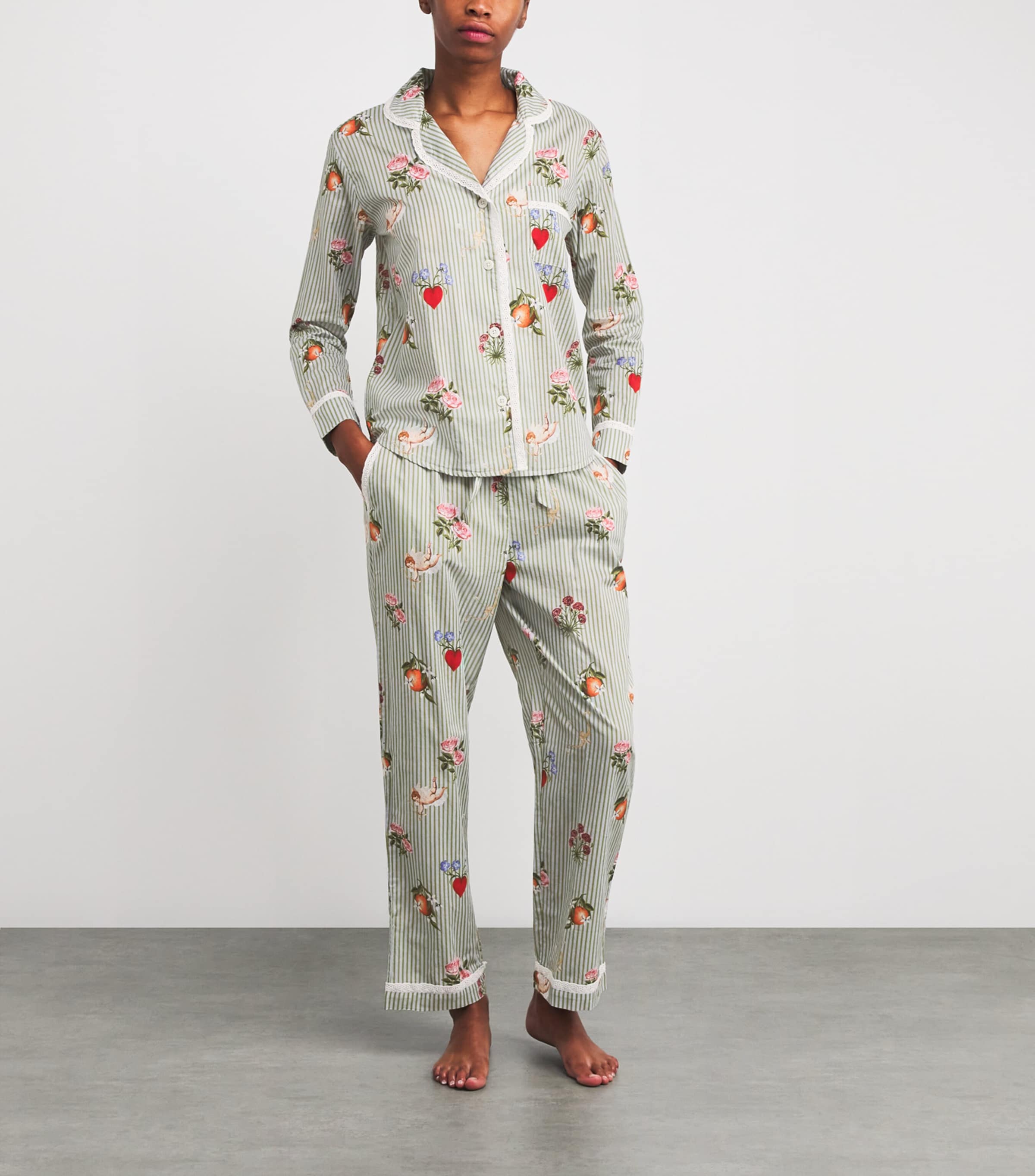 Desmond & Dempsey Multi Cotton Primavera Pyjama Set