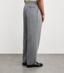 Cashmere Pleated Straight Trousers