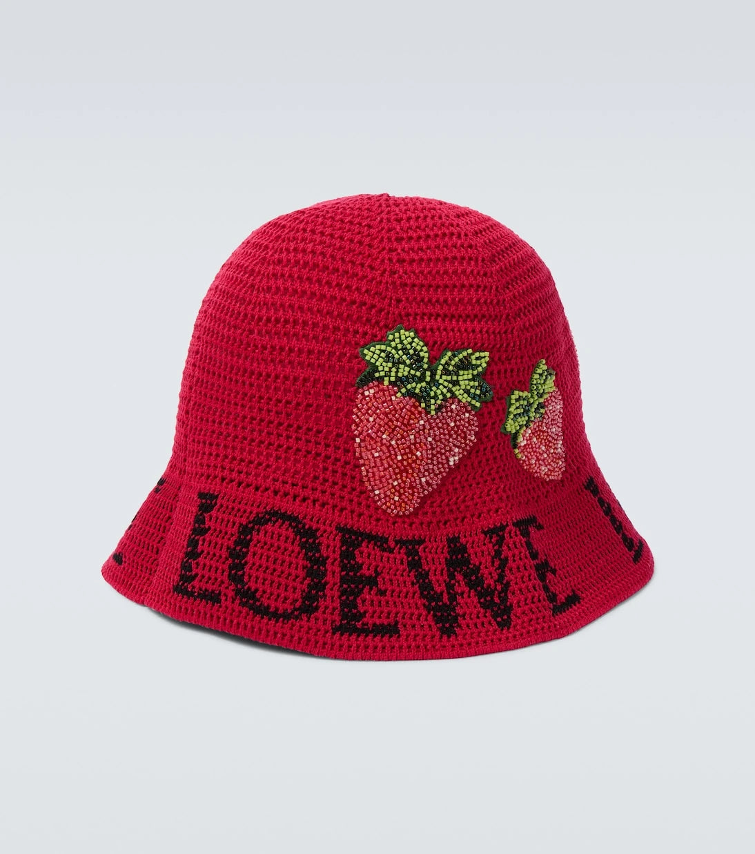 Loewe - Strawberry beaded bucket hat