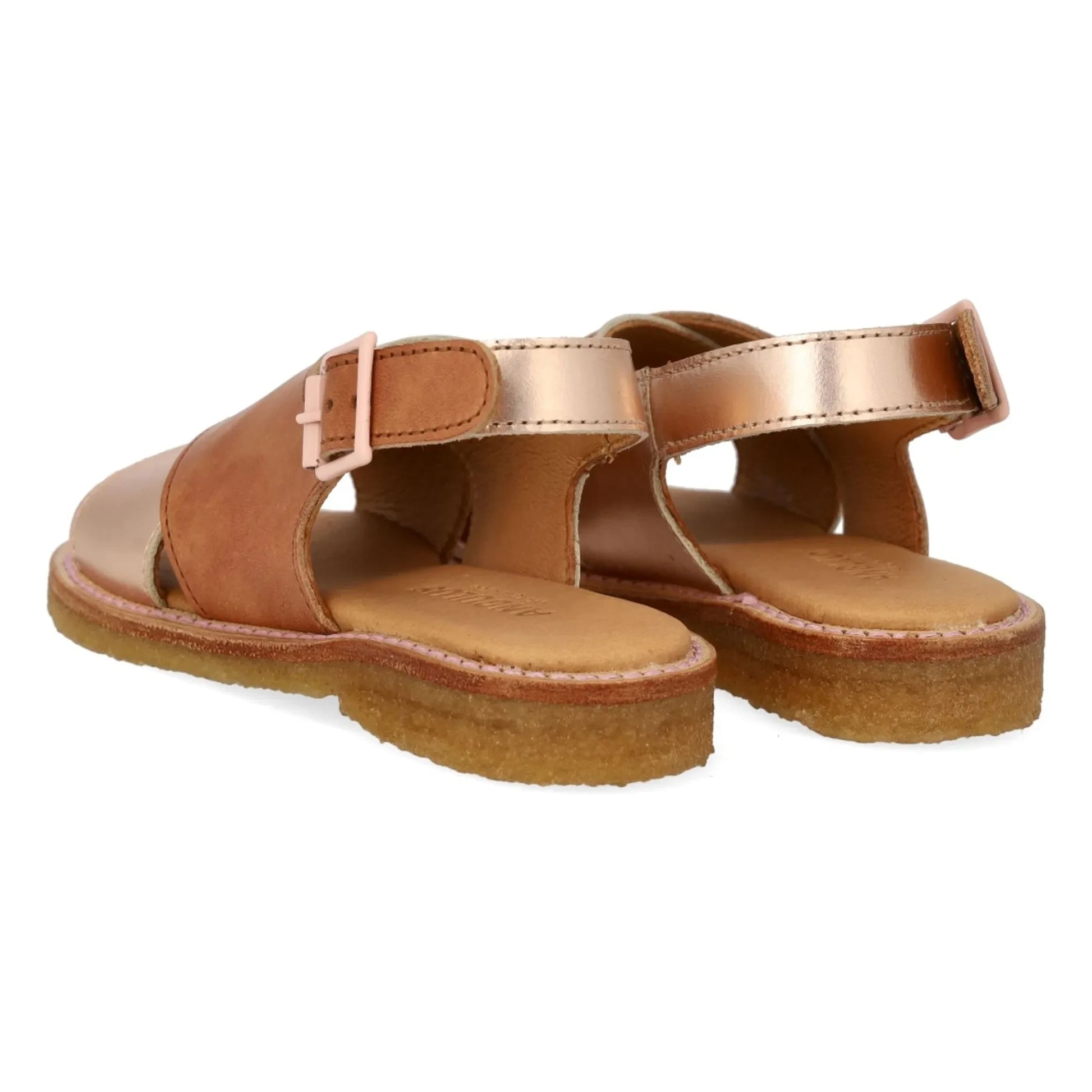 Angulus - Contrast Sandals | Pink Gold
