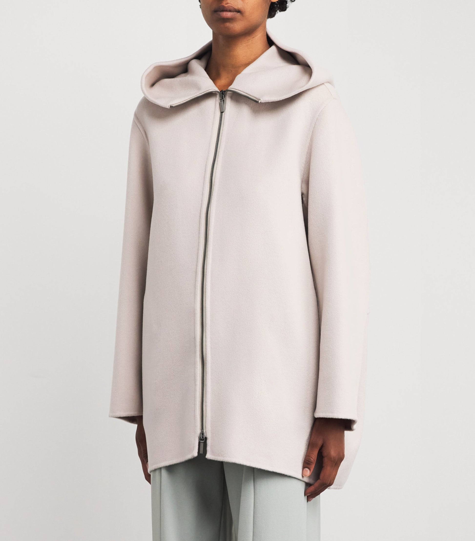 Iris Von Arnim Pink Wool-Cashmere Dance Slim Hoodie