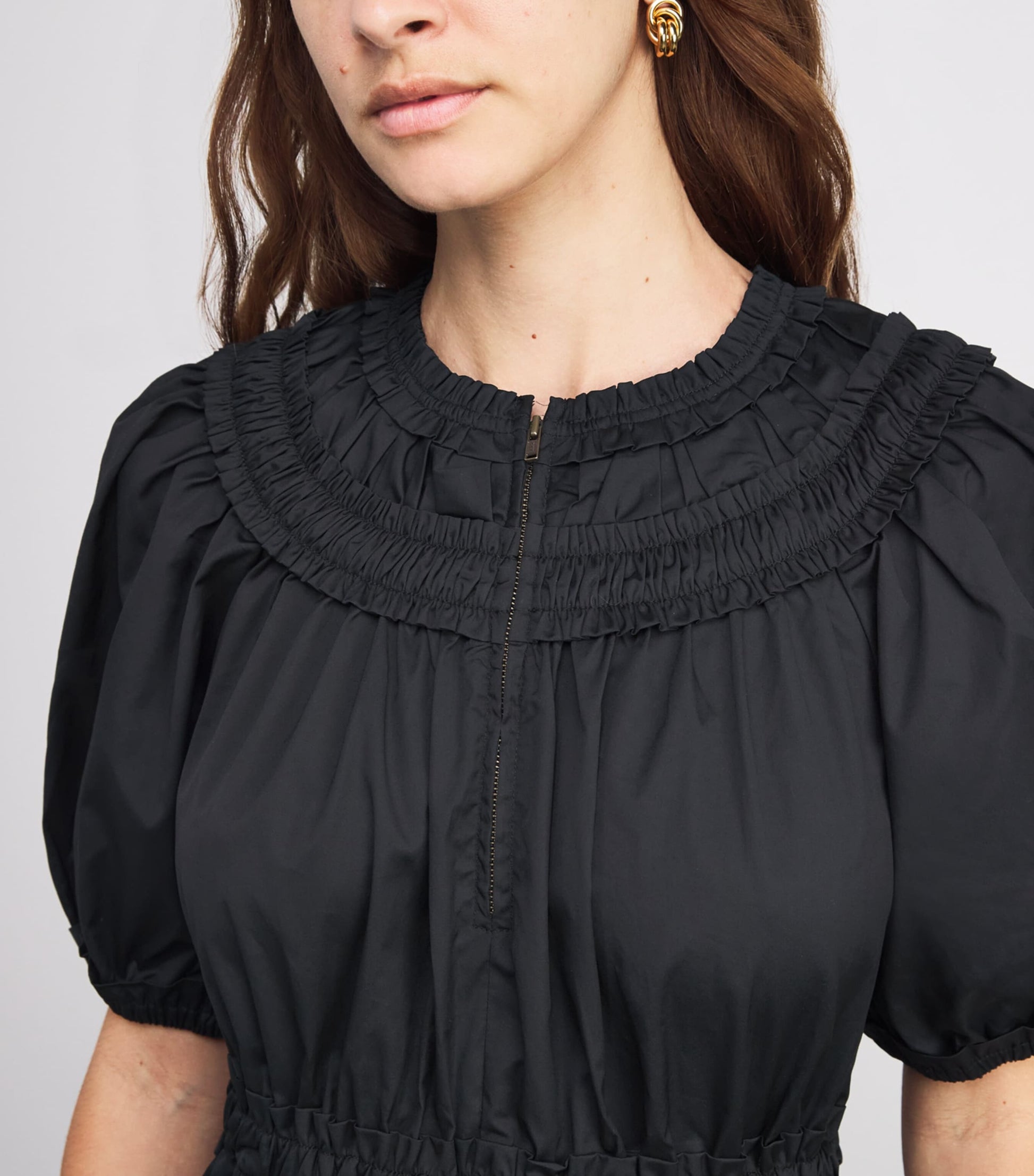 Cotton Othella Midi Dress NOIR