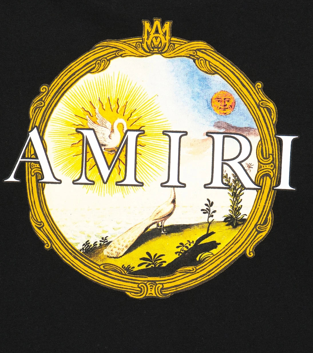Amiri Kids - تيشيرت بأكمام طويلة ومطبوع