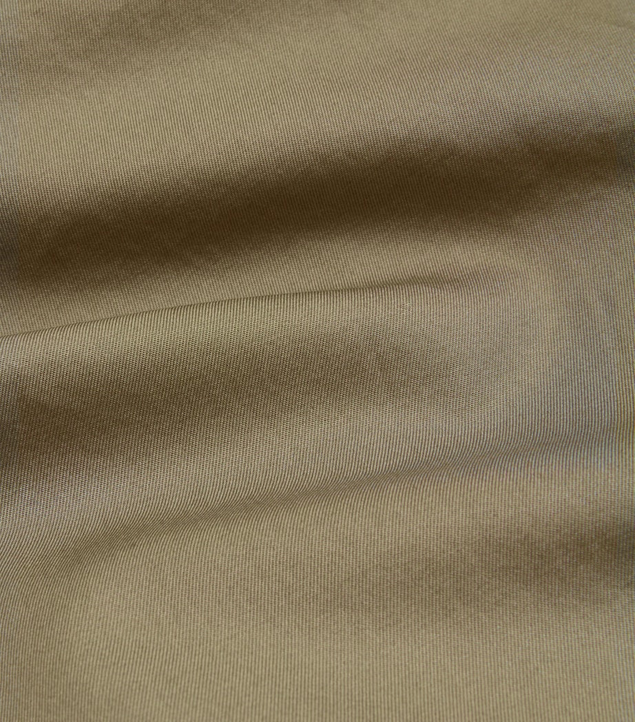 Green Cotton Gabardine Overshirt