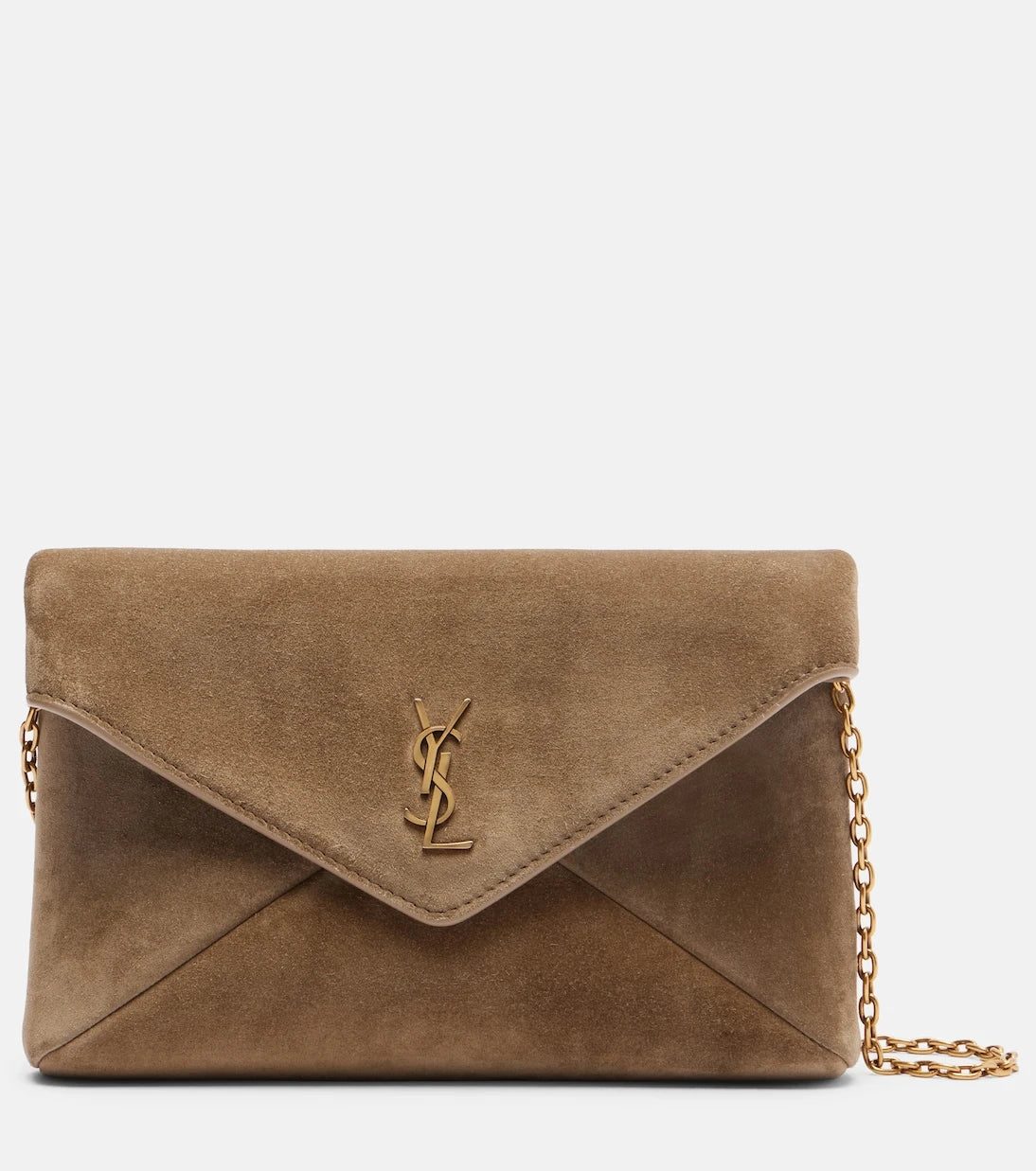 Saint Laurent - Cassandre Small suede clutch