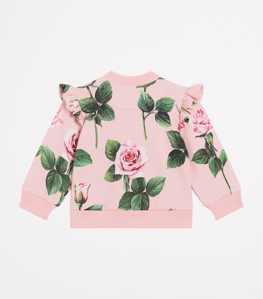 Dolce & Gabbana Kids Floral Ruffled Cardigan (3-30 Months)