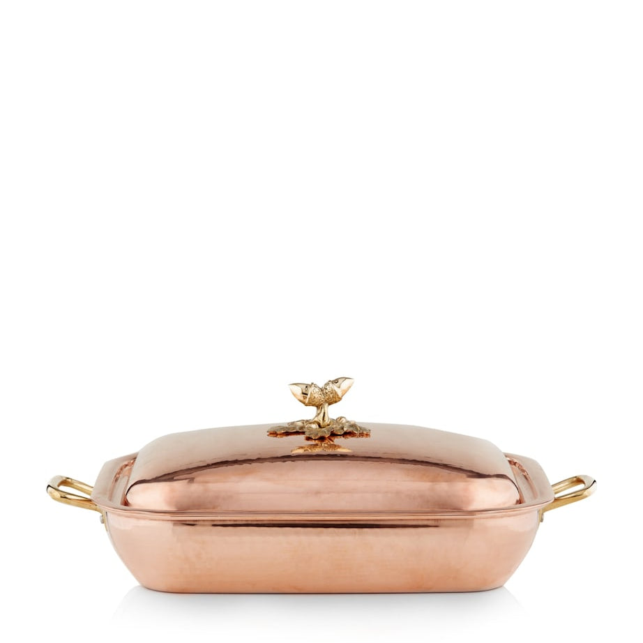 Historia Hammered Copper Oval Casserole (38cm)