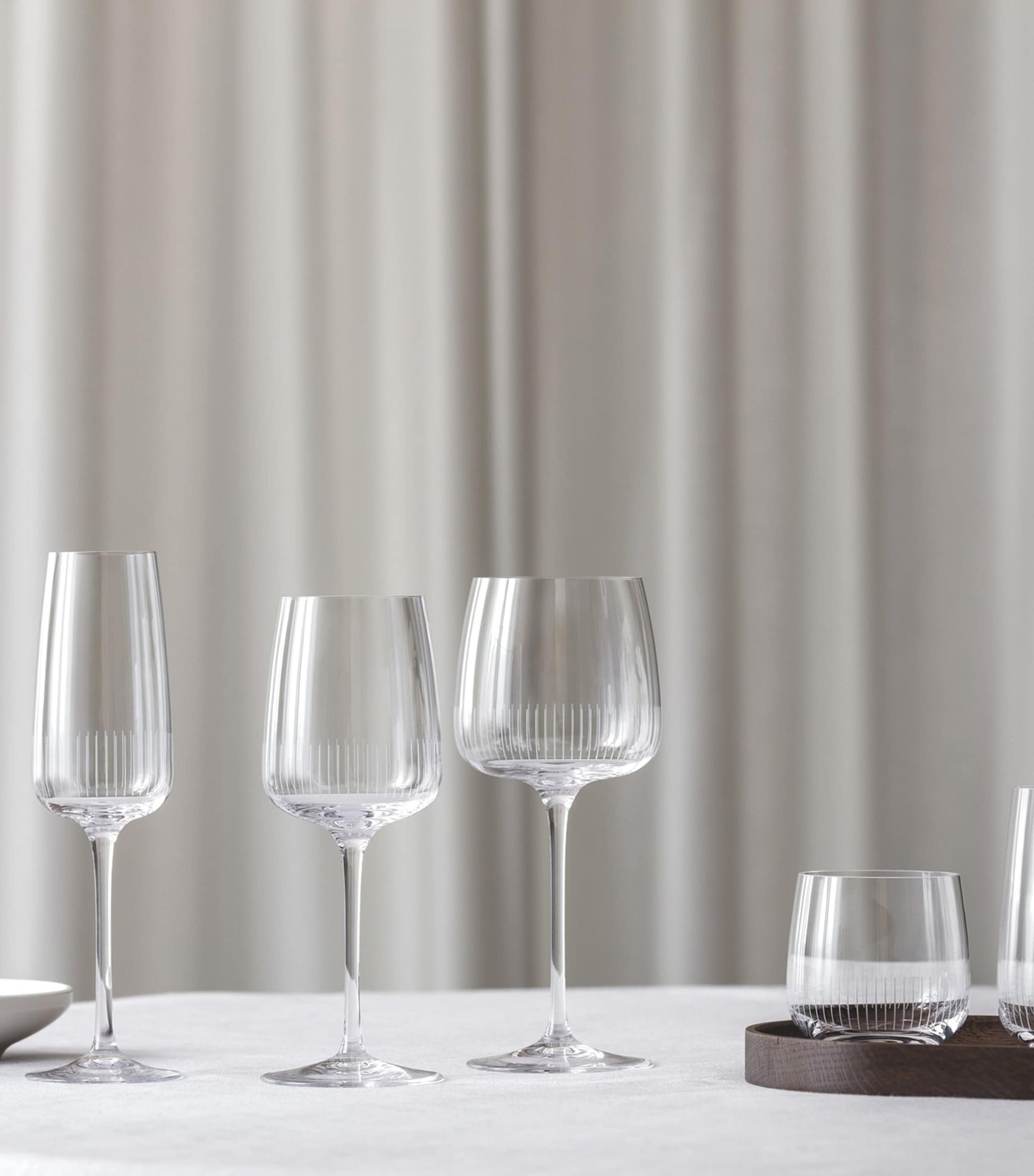 Set of 4 Crystal Afina Champagne Glasses (120ml)