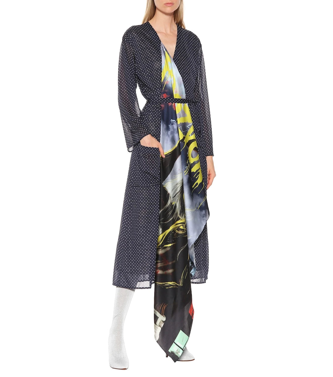 Vetements - Mixed print midi dress