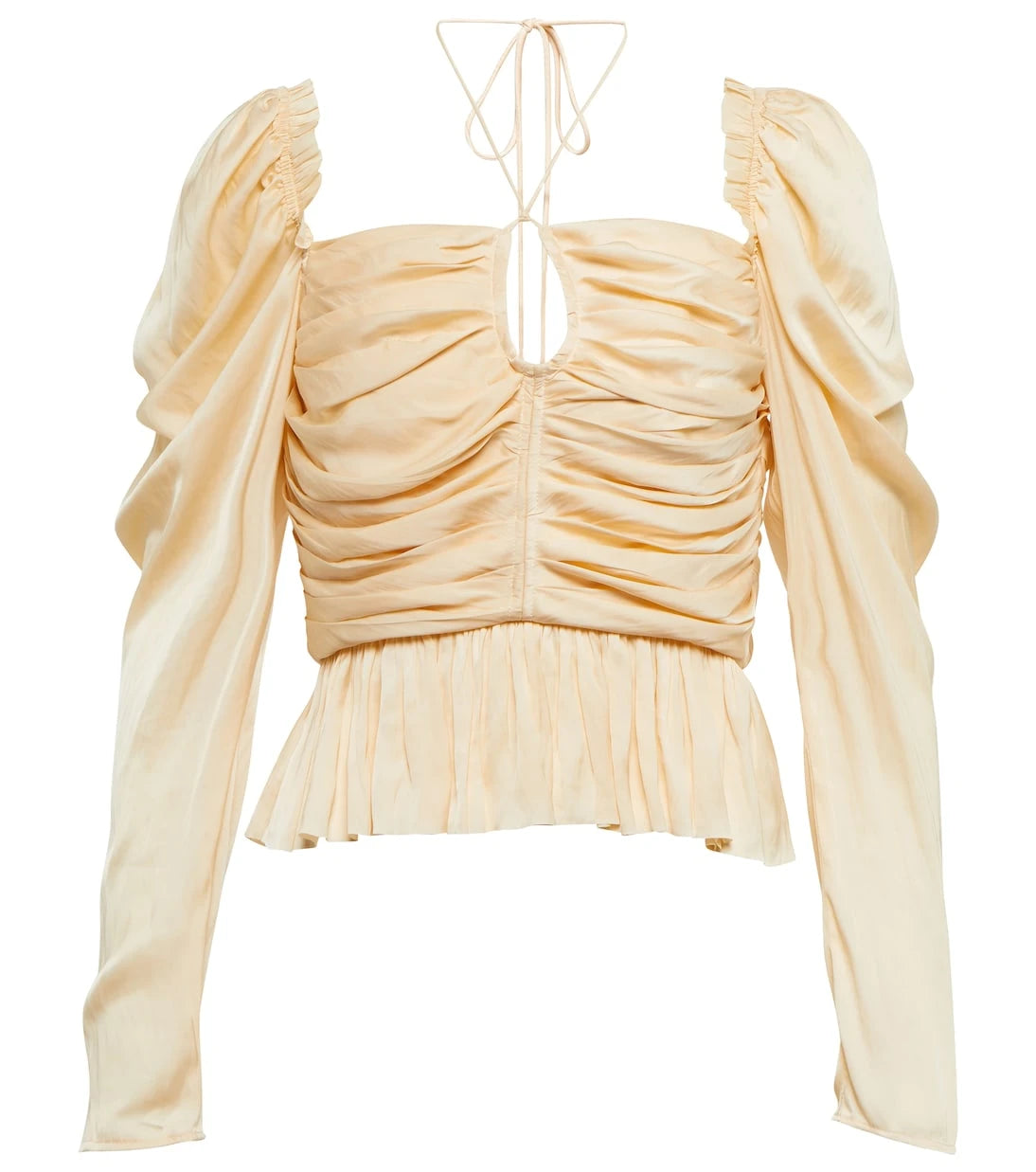 Ulla Johnson - Mirelle ruched satin halterneck top