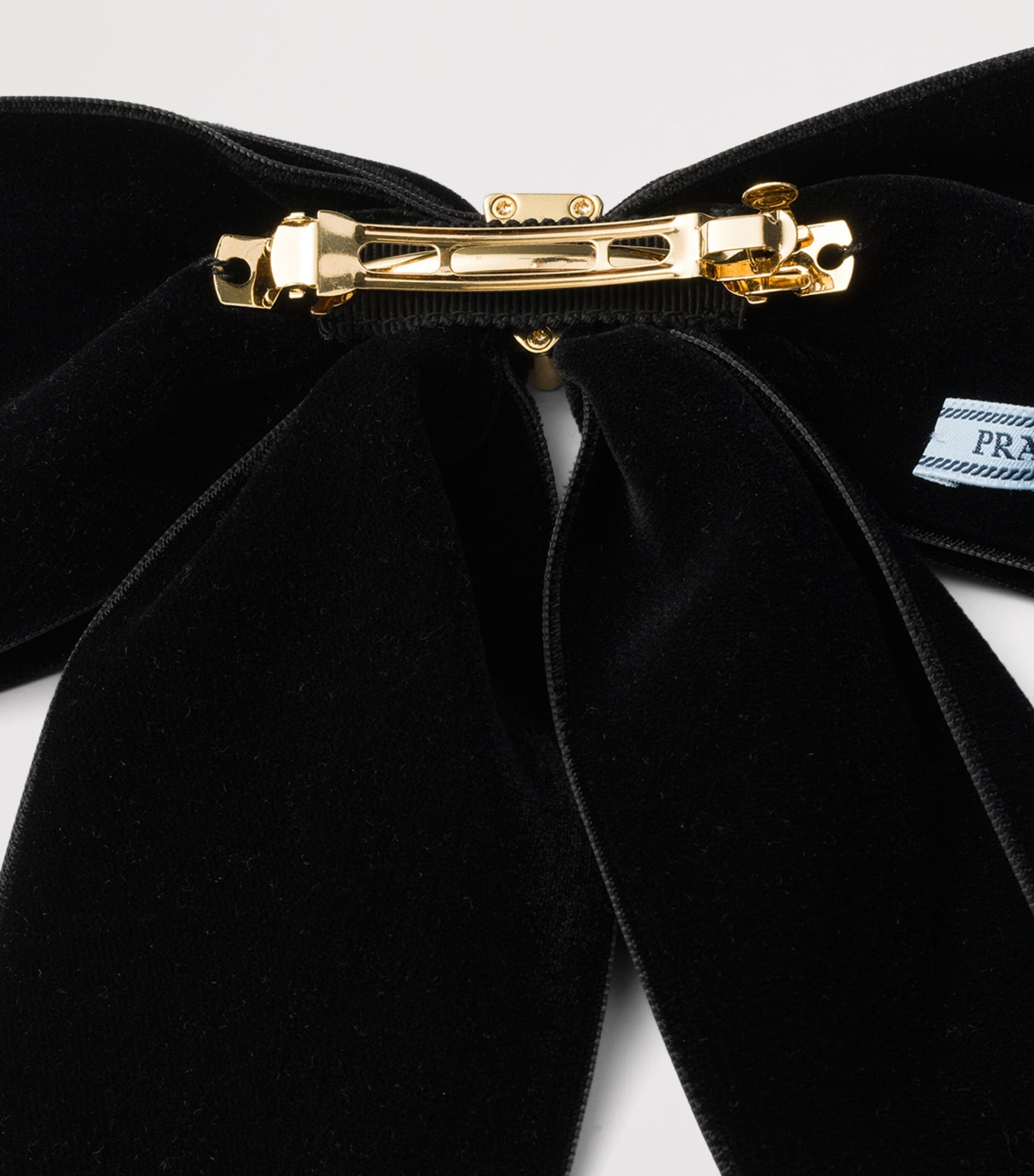 Prada Black Velvet Bow Hair Clip