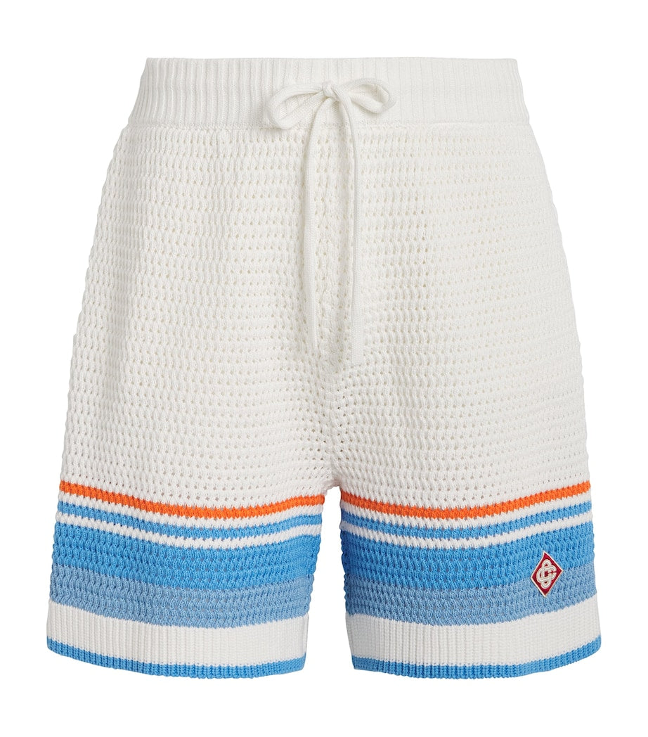 Cotton Chevron Crochet Shorts