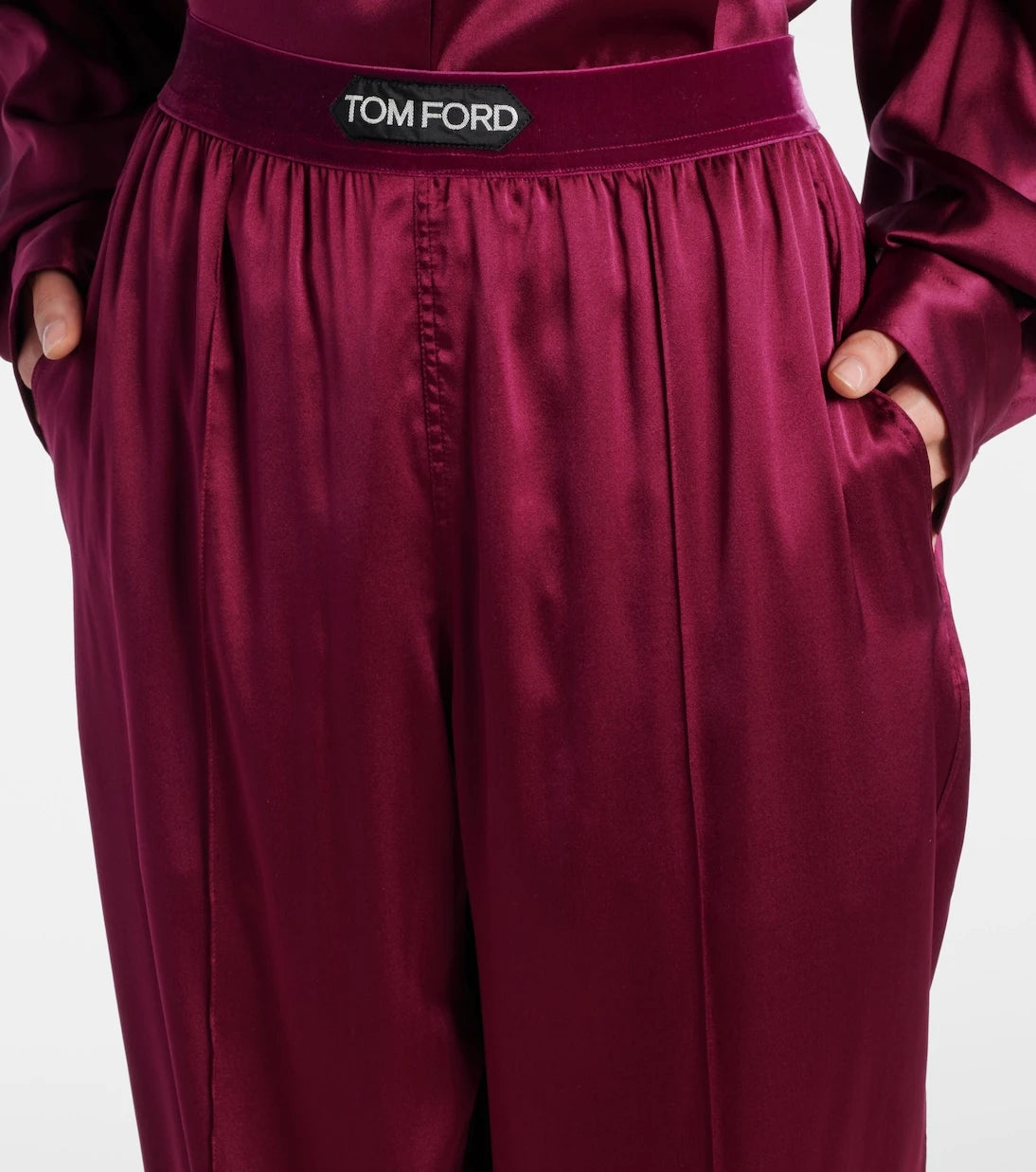 Tom Ford - Silk-blend satin wide-leg pants