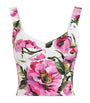 Dolce & Gabbana Multi Roses Bustier Top